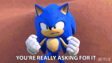 Youre Really Asking For It Sonic The Hedgehog GIF - Youre Really Asking For It Sonic The Hedgehog Sonic Prime GIFs