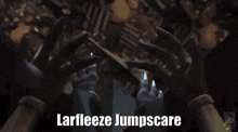 a blurred image with the words larfleeze jumpscare written on it