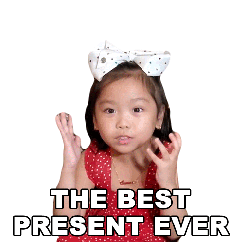 The Best Present Ever Happily Sticker - The Best Present Ever Happily The Best Gift Stickers