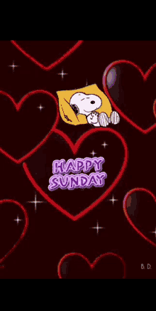 happy sunday heart love snoopy