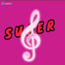 a pink background with the word super in red letters