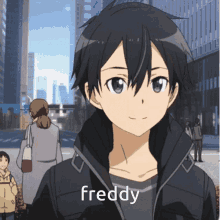 Freddy Anime Freddy Kirito GIF - Freddy Anime Freddy Kirito Freddy Sao GIFs