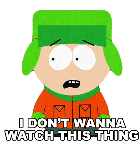 I Dont Wanna Watch This Thing Kyle Broflovski Sticker - I Dont Wanna Watch This Thing Kyle Broflovski South Park Stickers