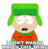 I Dont Wanna Watch This Thing Kyle Broflovski Sticker - I Dont Wanna Watch This Thing Kyle Broflovski South Park Stickers