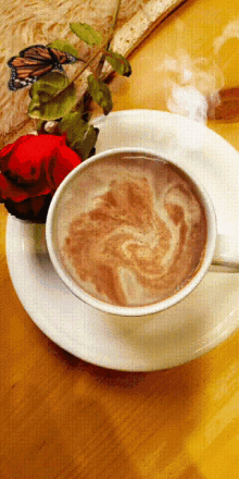 Kávérózsa Pillangó GIF