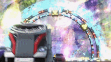 a car is driving through a tunnel with a sign that says ' pulse '