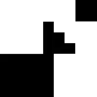 a black and white image of a square on a white background