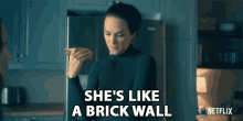 Shes Like A Brick Wall Kate Siegel GIF - Shes Like A Brick Wall Kate Siegel Theodora Crain GIFs