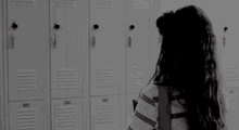 Locker Girl GIF - Locker Girl Black And White GIFs
