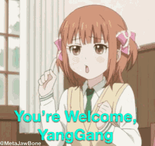 yang gang yang youre welcome anime support yang