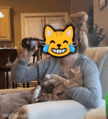 Cat Drink GIF - Cat Drink Funny GIFs