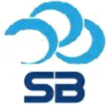 the logo for sb is a blue cloud with the letters sb below it .