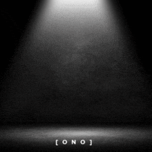 a spotlight is shining on a black wall and floor .