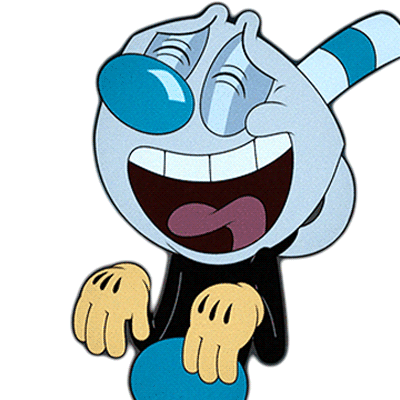 Laughing Mugman Sticker - Laughing Mugman The Cuphead Show Stickers