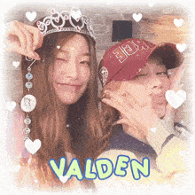 a picture of two girls with the name walden written on the bottom