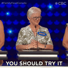You Should Try It Dallas GIF - You Should Try It Dallas Family Feud Canada GIFs