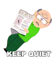 Keep Quiet Herbert Garrison Sticker - Keep Quiet Herbert Garrison South Park Stickers