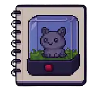 a pixel art drawing of a cat in a globe