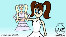 a drawing of a girl with the date june 26, 2025