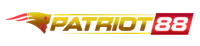 a logo for patriot 88 with a red square in the corner