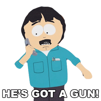 Hes Got A Gun Randy Marsh Sticker - Hes Got A Gun Randy Marsh South Park Stickers