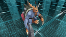 a computer generated image of a monster with a sword and shield