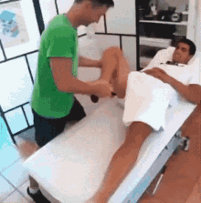 Carlos Alcaraz Leg Massage GIF