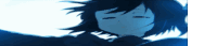 a close up of a girl 's face with her eyes closed and her hair blowing in the wind