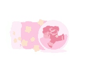 steven universe is a cartoon that looks like a bubble with a cartoon character inside of it .