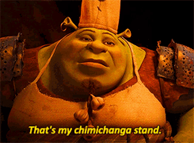 Shrek Cookie GIF - Shrek Cookie Thats My Chimichanga Stand