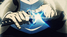 a man in armor is holding a sword in his hands