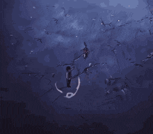 a pixel art of a sunset with a few clouds in the background