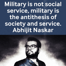 a poster that says military is not social service military is the antithesis of society and service