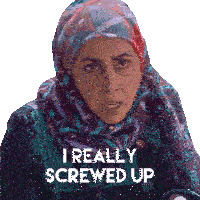 I Really Screwed Up Zarqa Sticker - I Really Screwed Up Zarqa I Made A Mistake That I Deeply Regret Stickers