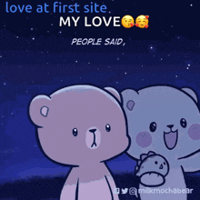 love cute bears stars love at first sight