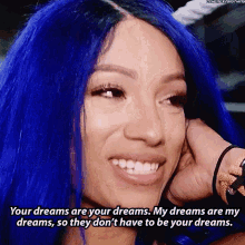 Sasha Banks Your Dreams Are Your Dreams GIF - Sasha Banks Your Dreams Are Your Dreams My Dreams Are My Dreams GIFs