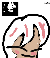 a drawing of a person with angelina written on the bottom right corner