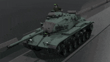 a 3d model of a tank with a skull on the top