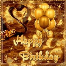 Happy Birthday Gold GIF - Happy Birthday Gold Balloons GIFs