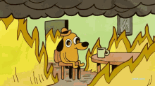 This Is Fine Subtitles GIF