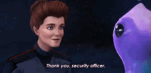 Thank You Security Officer Captain Kathryn Janeway GIF - Thank You Security Officer Captain Kathryn Janeway Murf GIFs