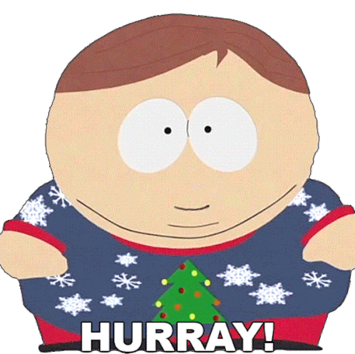 Hurray Eric Cartman Sticker - Hurray Eric Cartman South Park Stickers