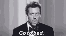 Sleep Go To Bed GIF - Sleep Go To Bed Hugh Laurie GIFs