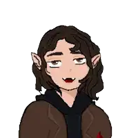 a pixel art drawing of a girl with long hair