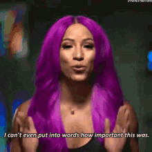 Sasha Banks I Cant Even Put Into Words How Important This Was GIF