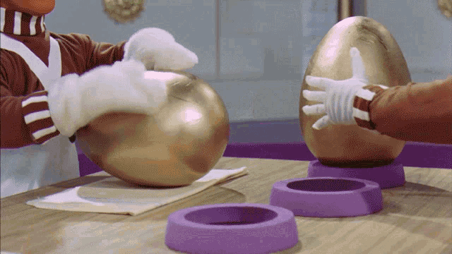 Golden Eggs Willy Wonka And The Chocolate Factory GIF - Golden Eggs Willy Wonka And The Chocolate Factory Clean The Eggs GIFs