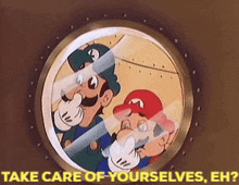 Super Mario Bros Take Care Of Yourselves Eh GIF - Super Mario Bros Take Care Of Yourselves Eh Luigi GIFs