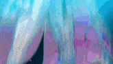 a woman 's legs are shown in a blue and purple painting