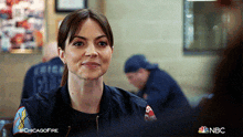 Smiling Emma Jacobs GIF - Smiling Emma Jacobs Chicago Fire GIFs