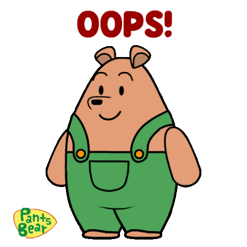 Pants Bear Reaction Sticker - Pants Bear Reaction Oops I Did It Again Stickers